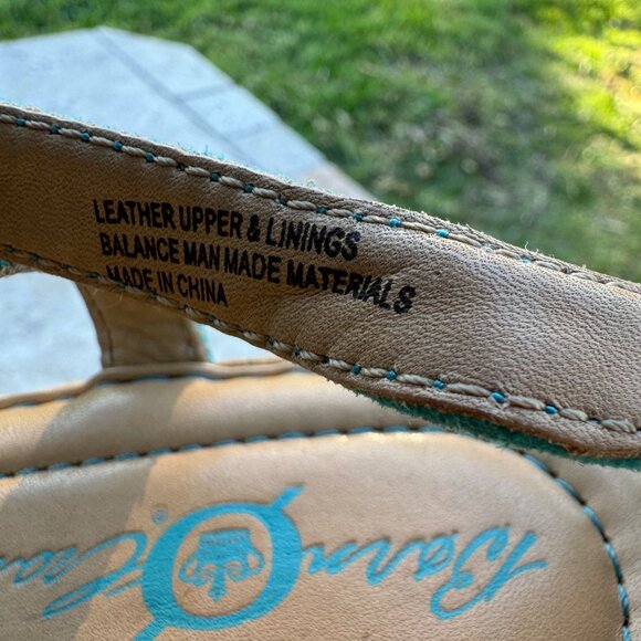 Crown Born Turquoise Suede Sandals 8M/39Euro - Picture 7 of 10